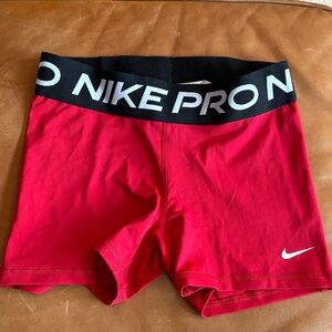 Nike Red Training Shorts with Black Waistband
